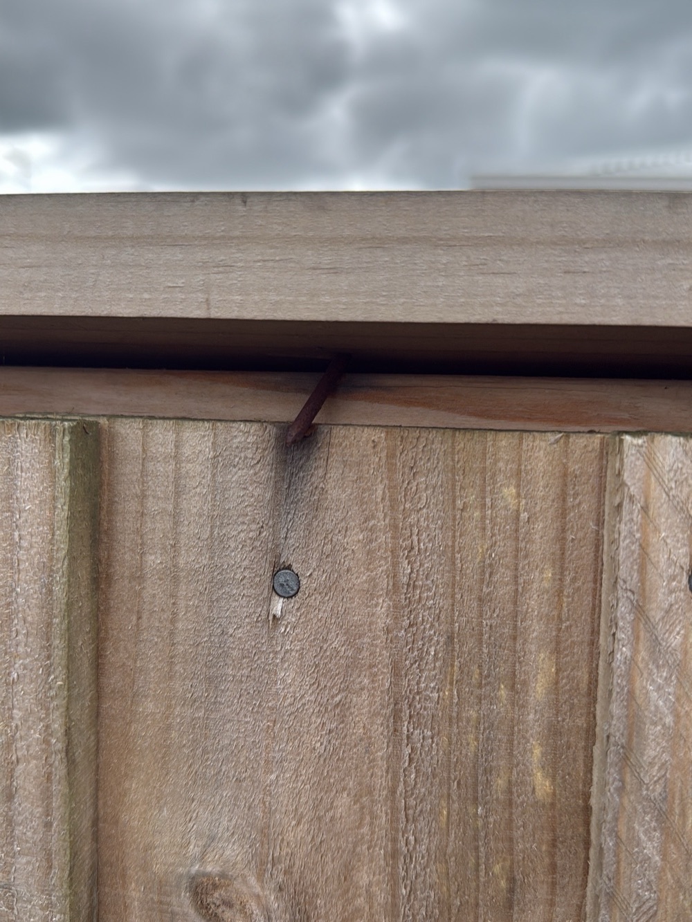 Fence top capping not adequately fixed, recorded during a defect investigation in Donnybrook